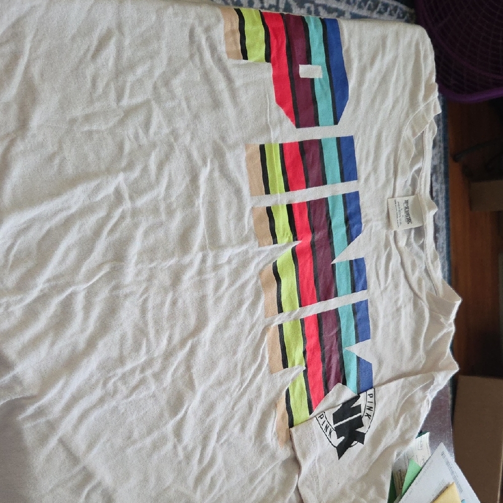 Colorful Striped Graphic T-Shirt